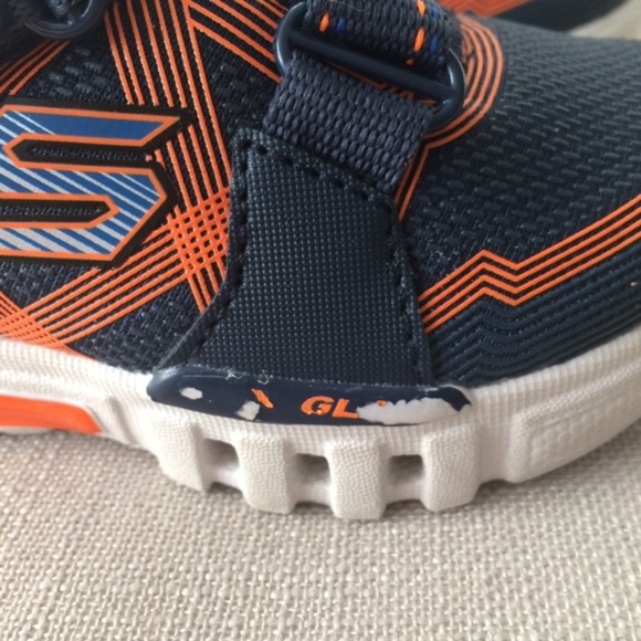 Skechers Blue and Orange Kids Light Up Shoes - Picture 5 of 8